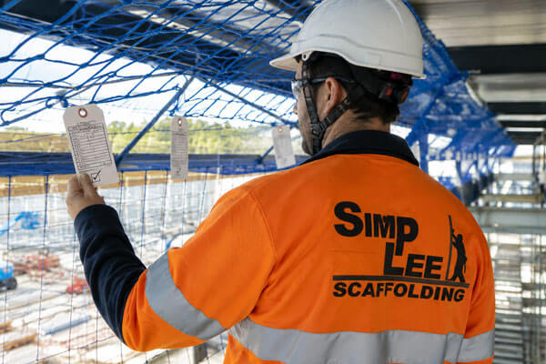 Certified safety netting with tags and inspection records